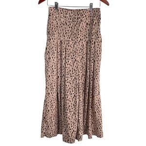Anthropologie Maeve Isobel Pleated Wide-Leg Animal Print Pants Size Small
